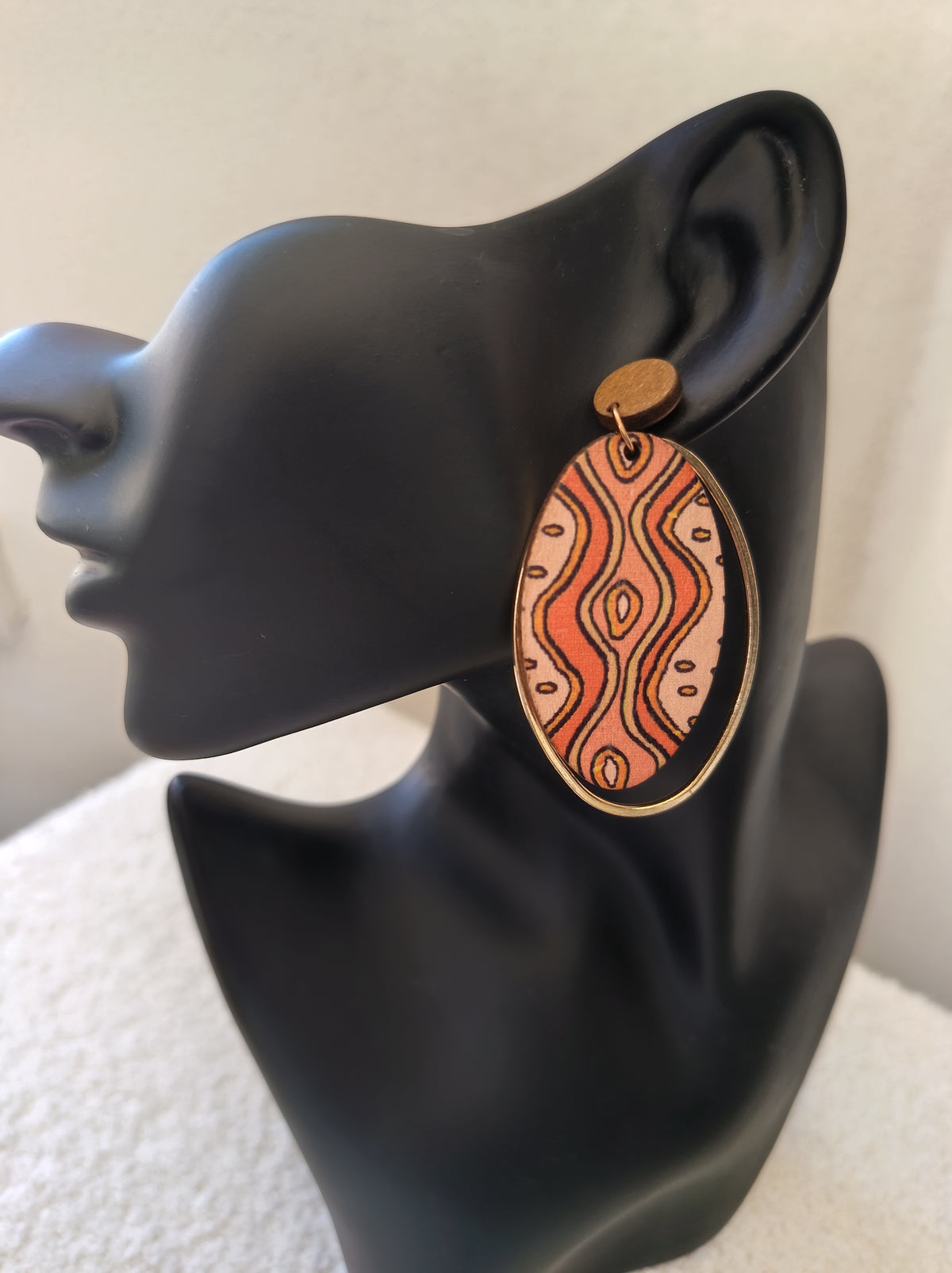 Boucles d'oreilles en bois - fantaisie