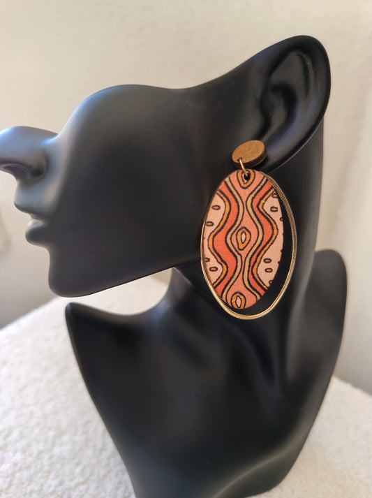 Boucles d'oreilles en bois - fantaisie