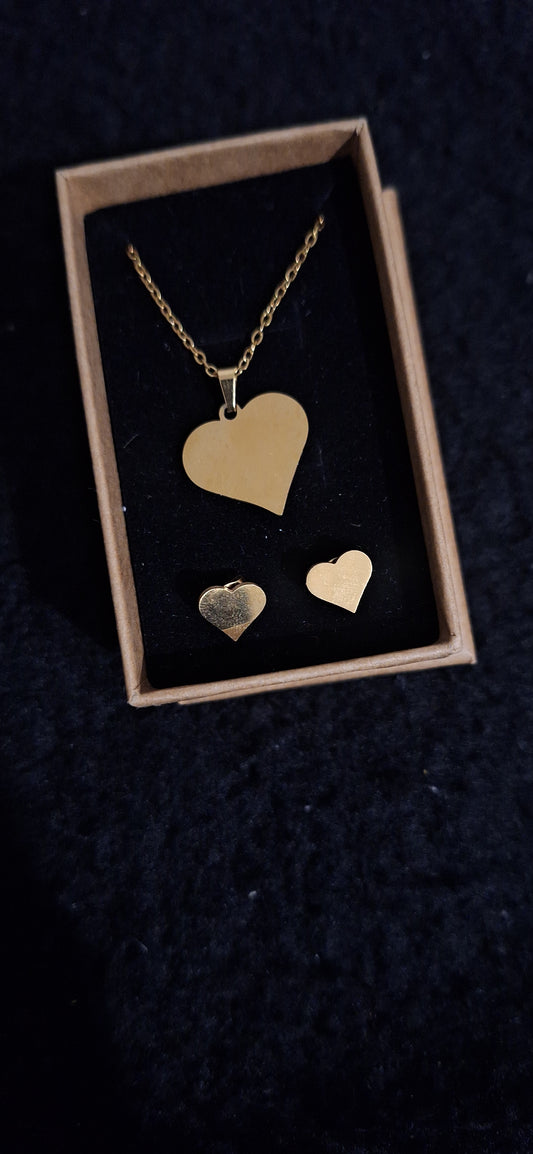 Parure Cœur- En Acier inoxydable