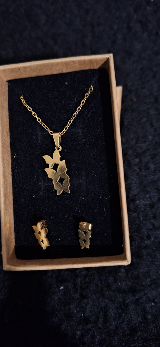 Parure 3 papillons 🦋.  En Acier inoxydable