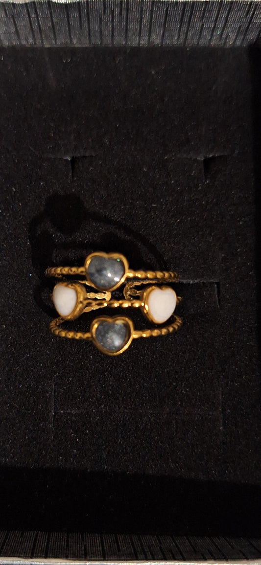 Bague Acier inoxydable- ajustable- Adara✨️