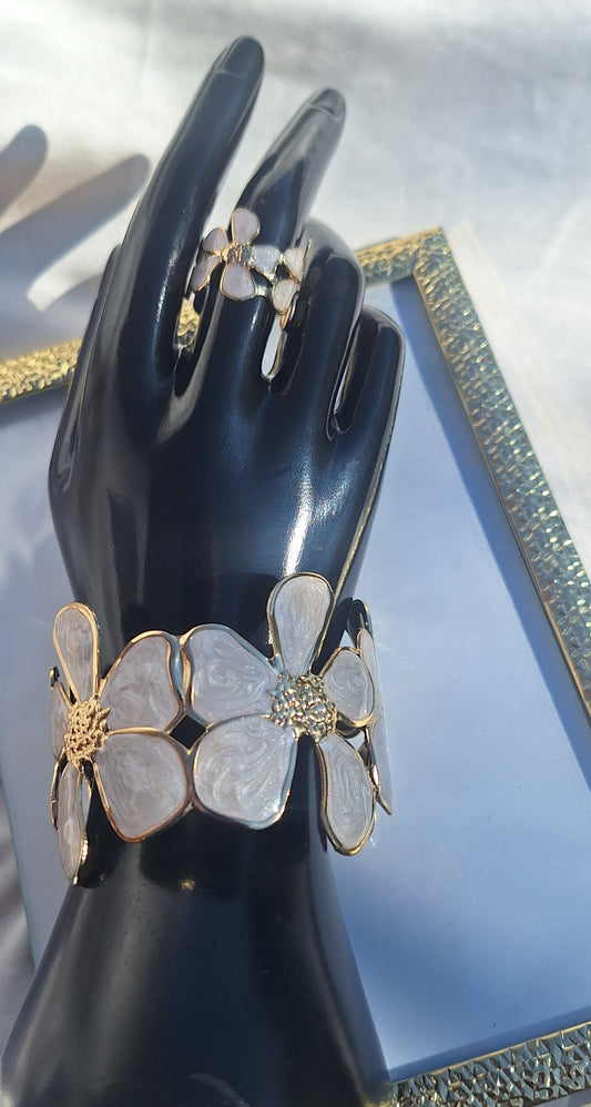 Parure Larissa ✨️ - bracelet/ bague fleur
