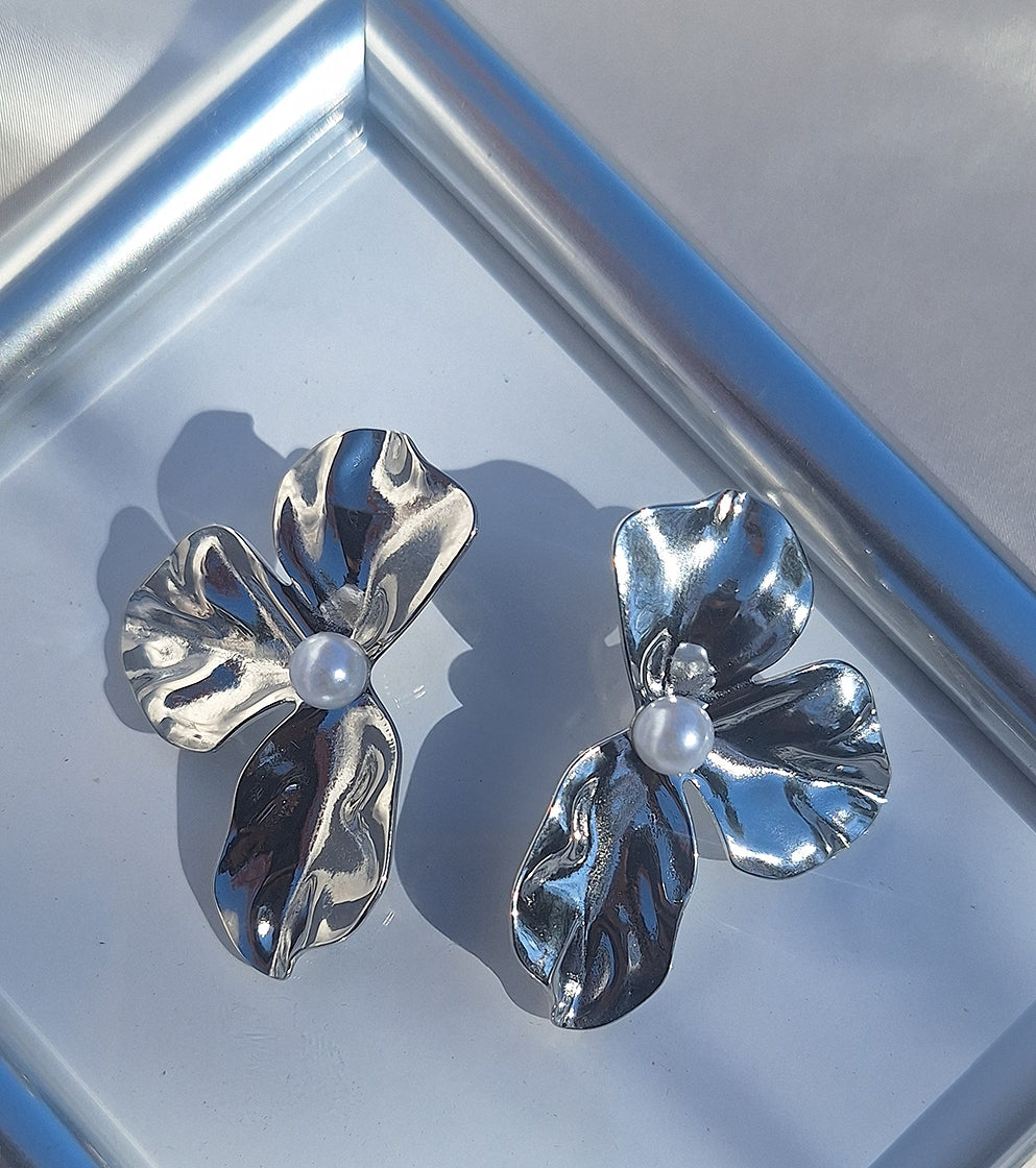 Boucles d'oreilles Arwen✨️-demie fleur- Acier inoxydable