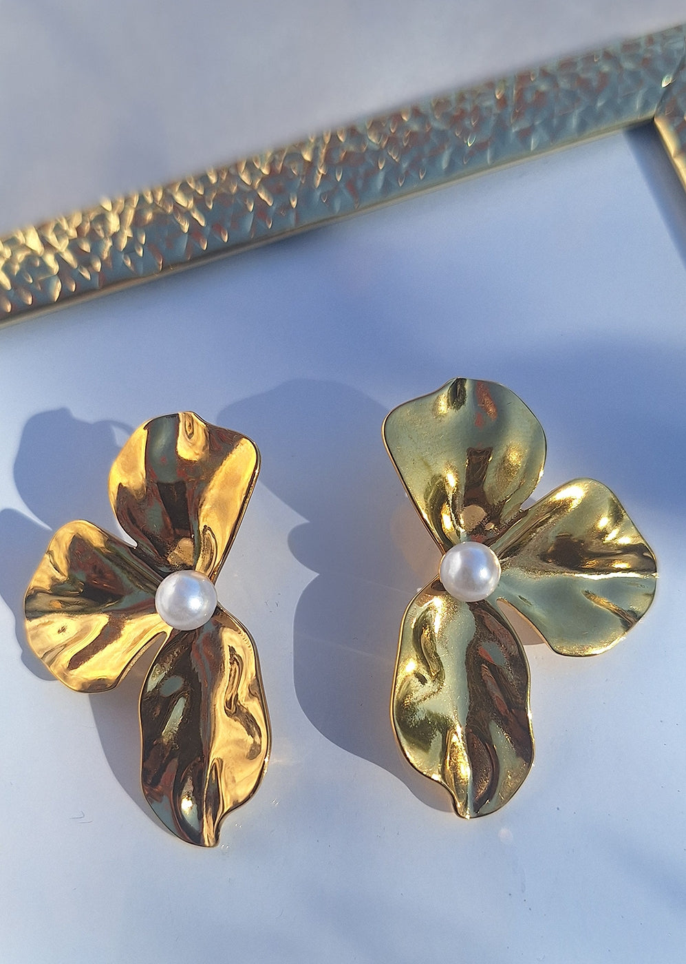 Boucles d'oreilles Arwen✨️-demie fleur- Acier inoxydable