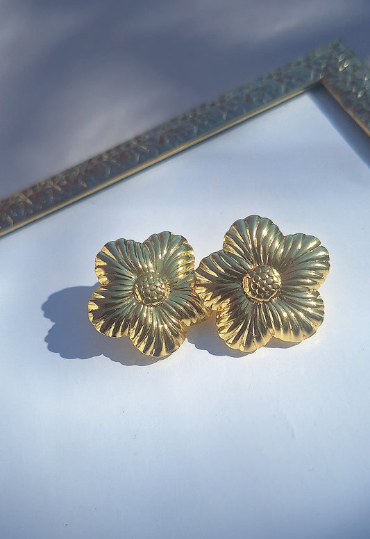 Boucles d'oreilles Alya✨️- fleur- acier inox