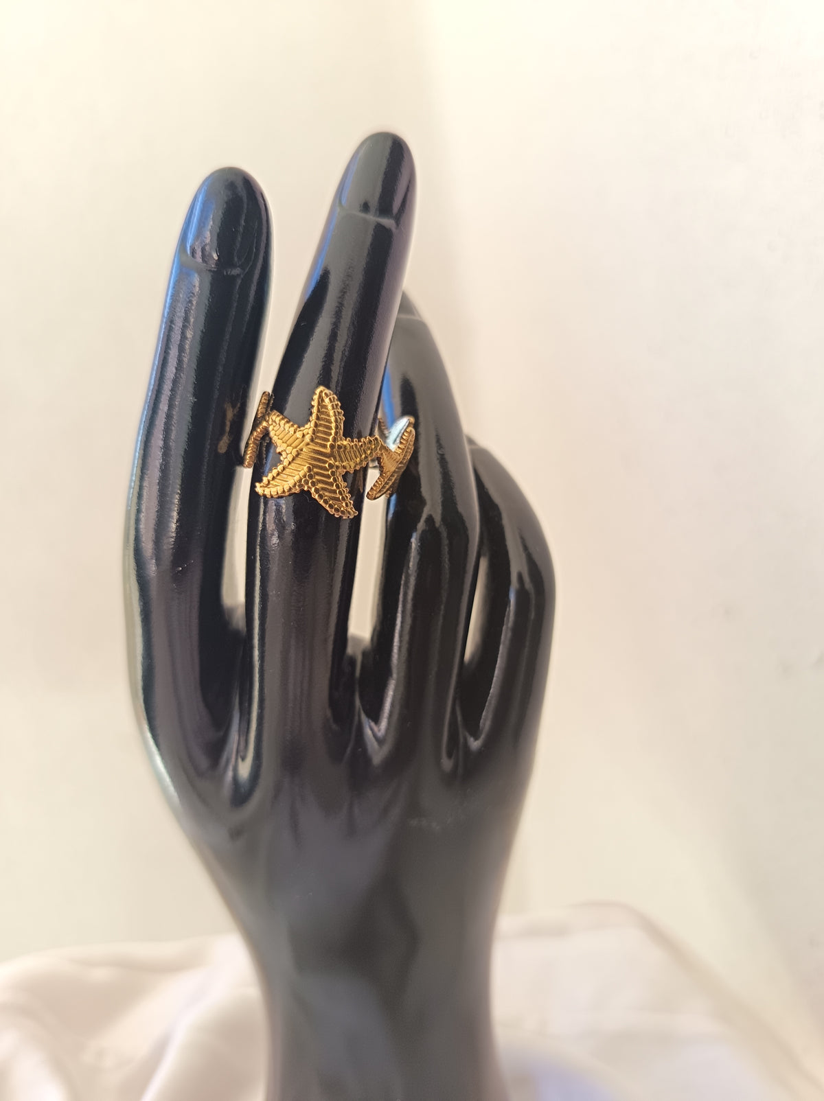 Bague étoiles de mer- Acier inoxydable et ajustable