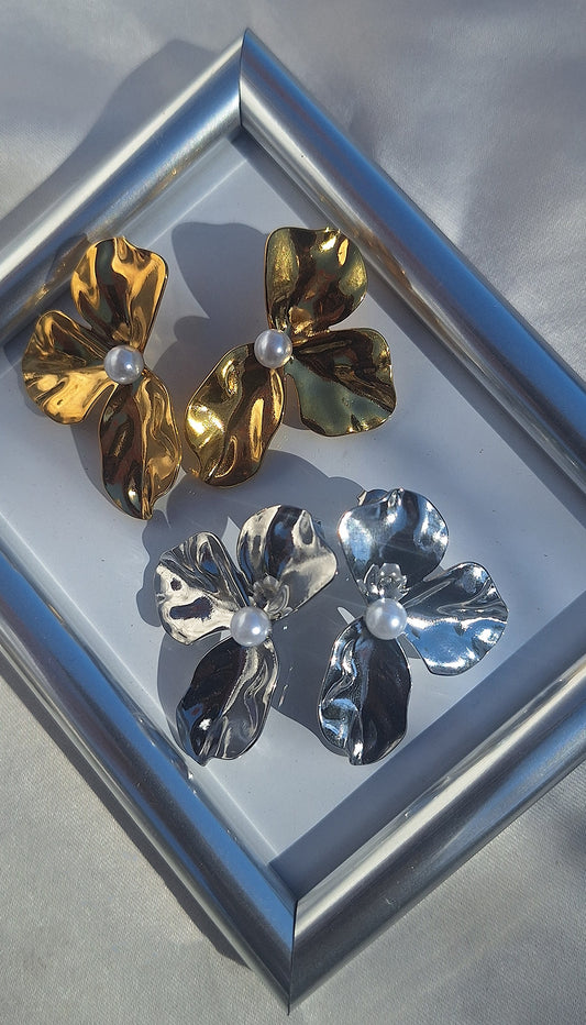 Boucles d'oreilles Arwen✨️-demie fleur- Acier inoxydable